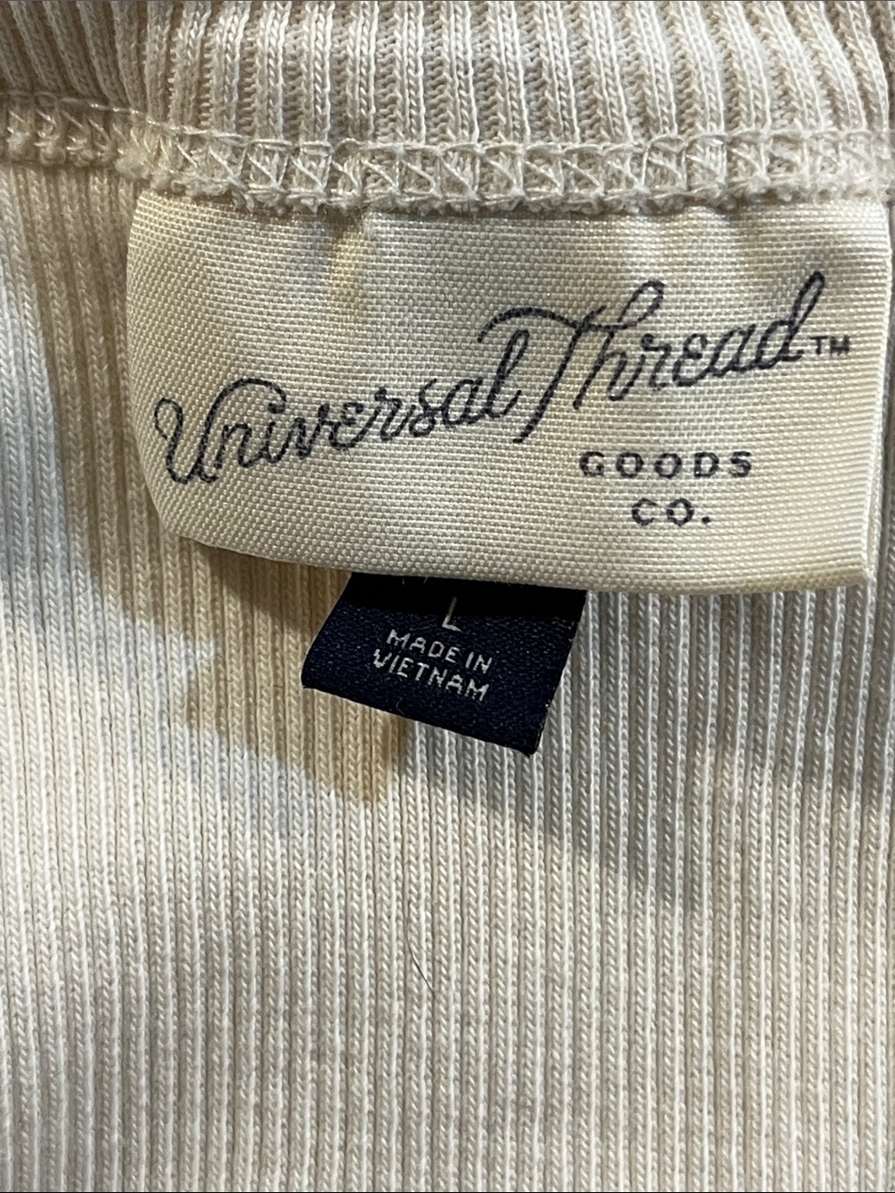 Universal Thread Off-White Ribbed Tank Dress - Picture 3 of 4